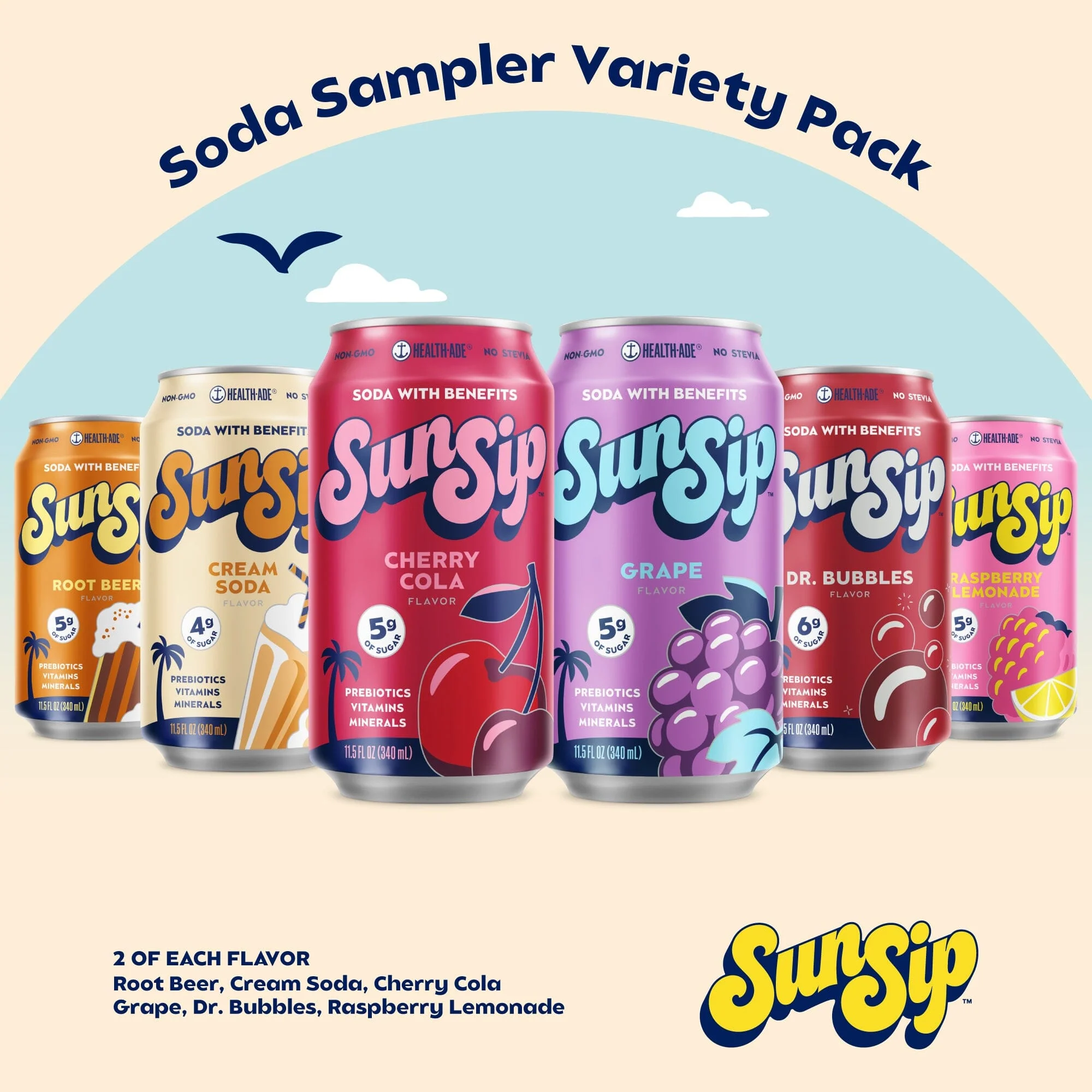 Soda Sampler Variety Pack - SunSip - Image 13